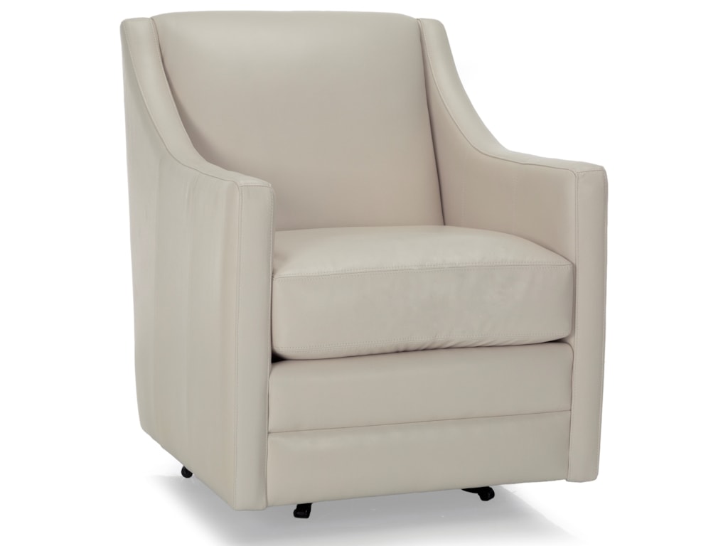 Decor-Rest 2443 Traditional Swivel Chair with Narrow Track Arms